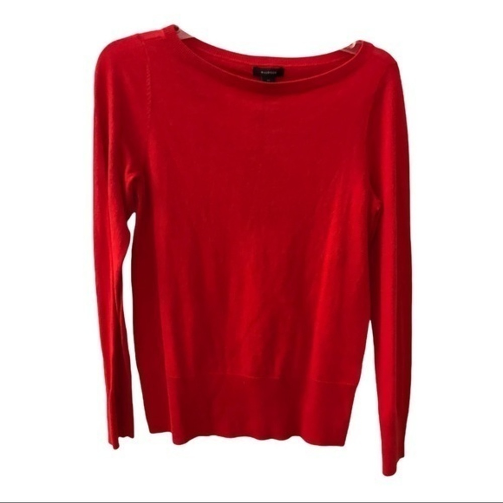 Brand New Halogen Red  bateau neckline sweater Sz S